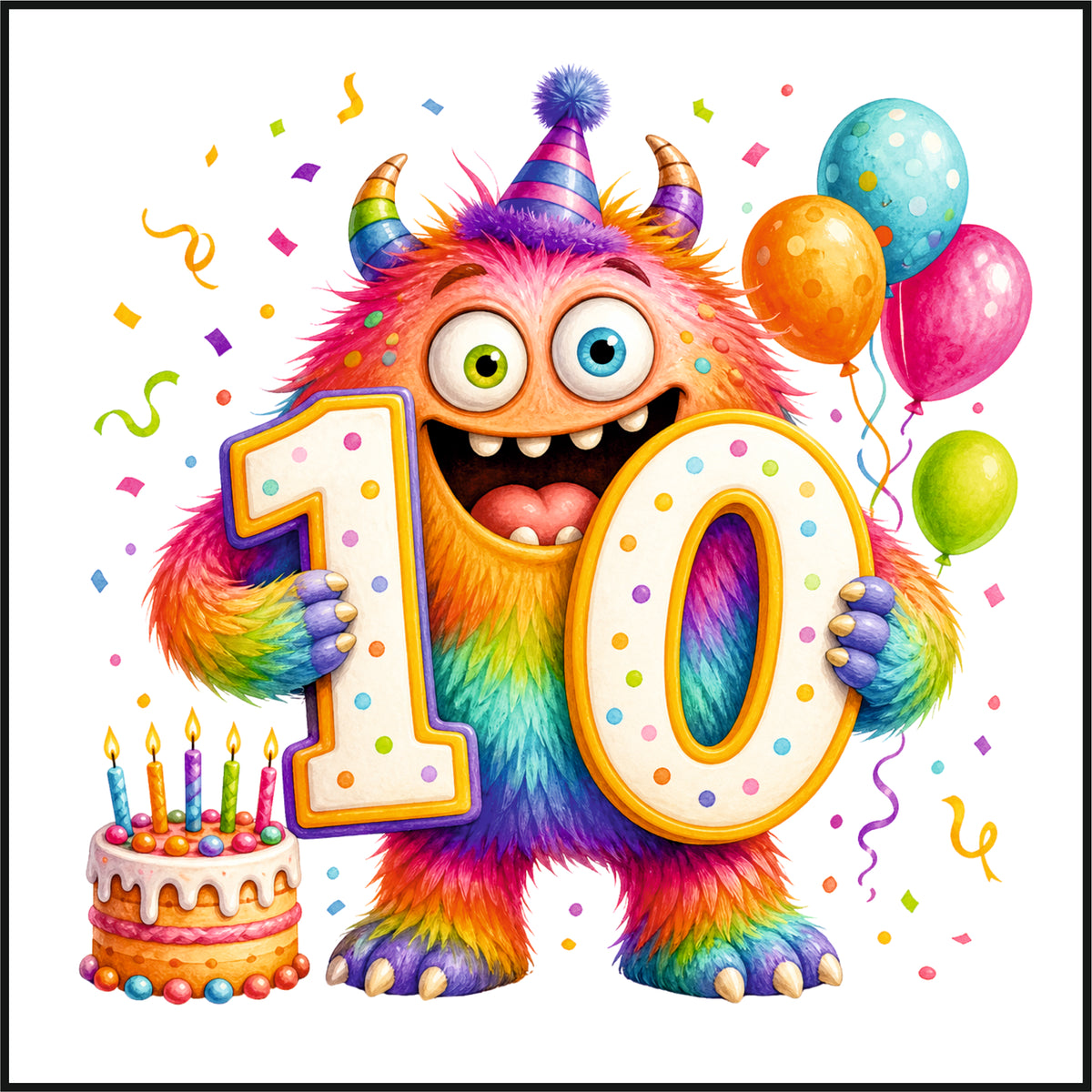 Personalised Monster Birthday Tee Shirt