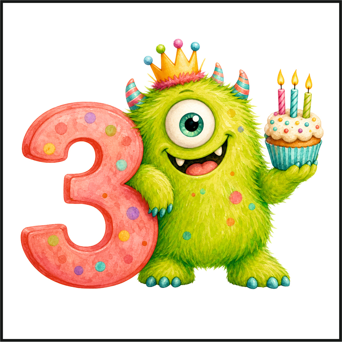 Personalised Monster Birthday Tee Shirt
