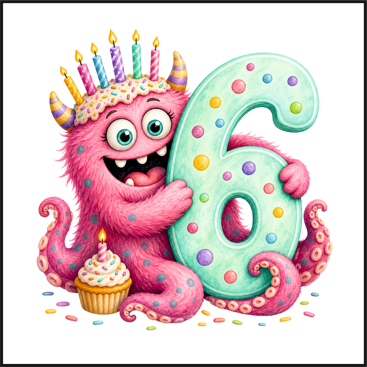 Personalised Monster Birthday Tee Shirt