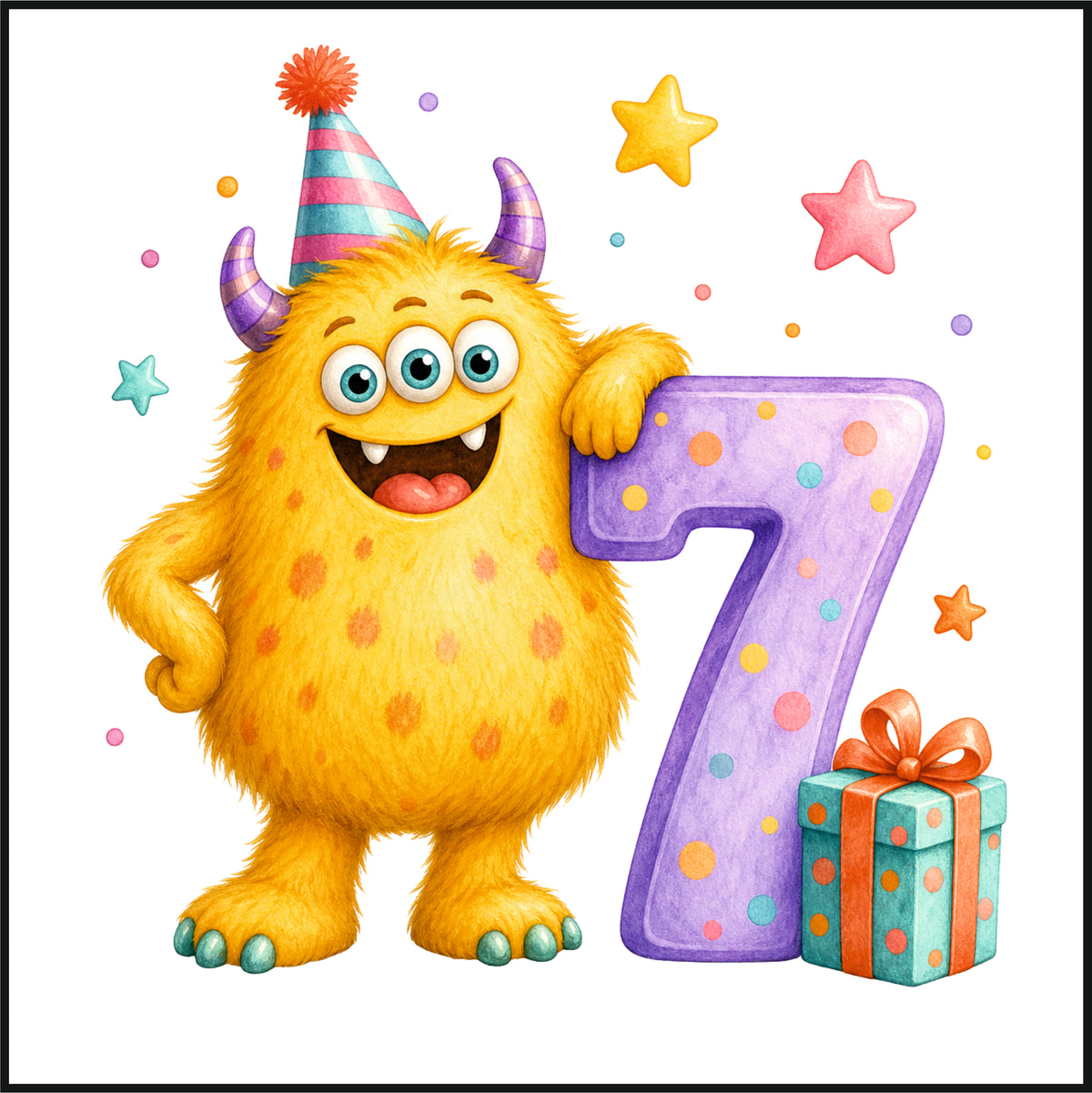 Personalised Monster Birthday Tee Shirt