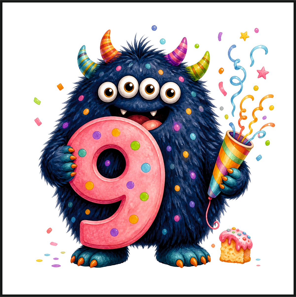 Personalised Monster Birthday Tee Shirt