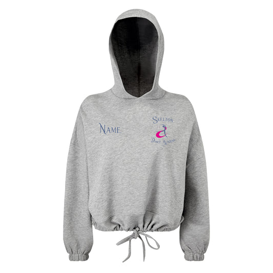 Kids Cropped Oversized Hoodie - Grey - TR85B