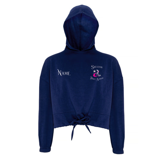 Kids Cropped Oversized Hoodie - Navy - TR85B