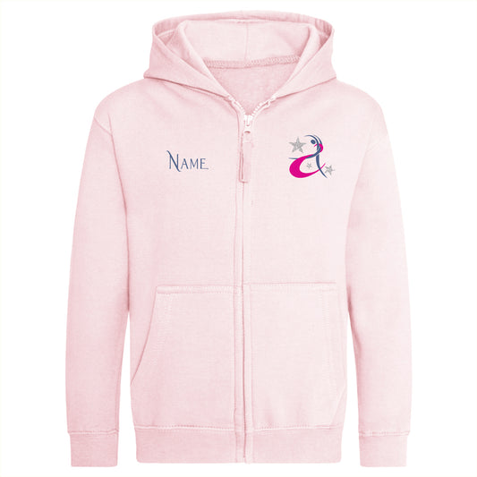 Kids Pink Zipped Hoodie - JH50J