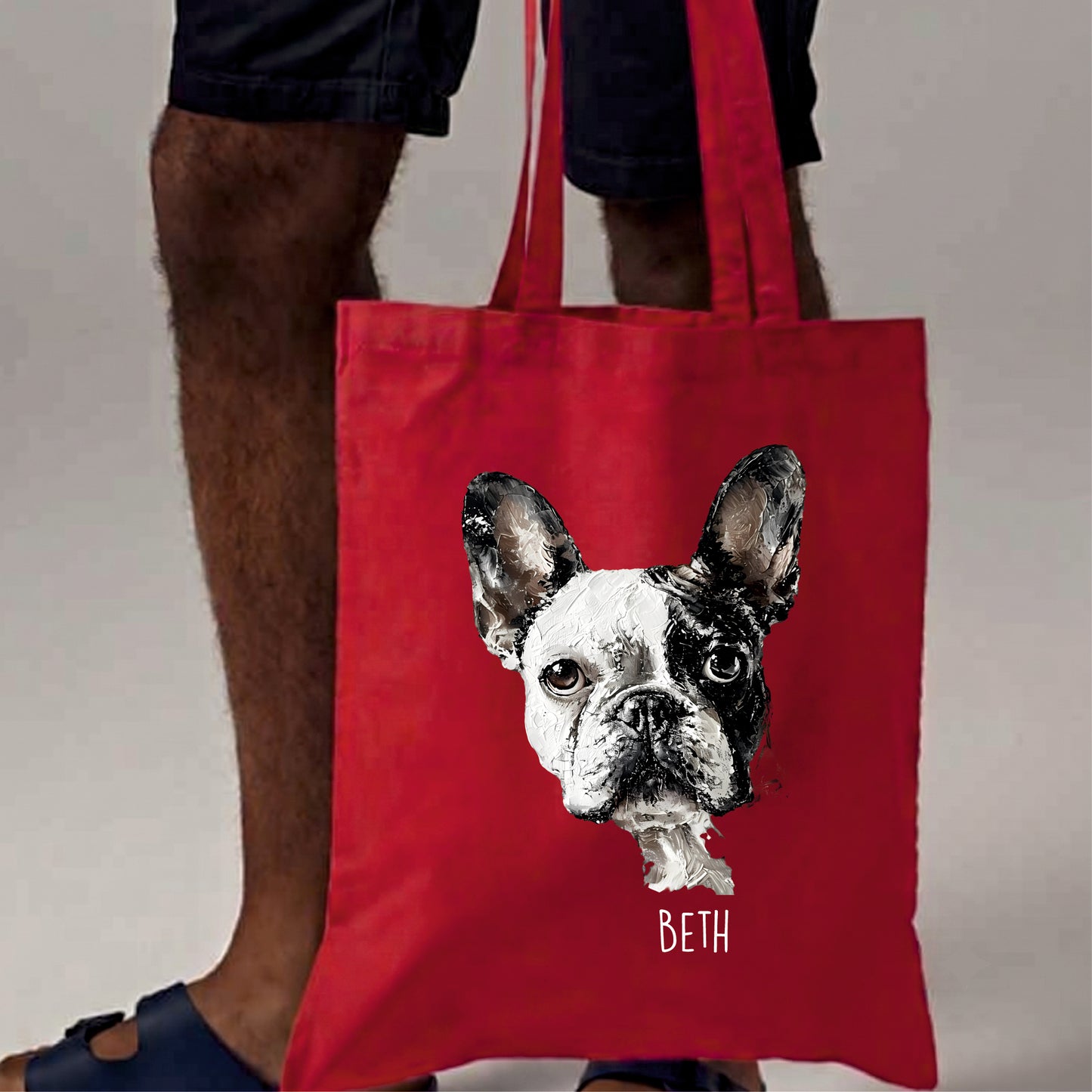 Personalised Frenchie Cotton Shopper - RL100