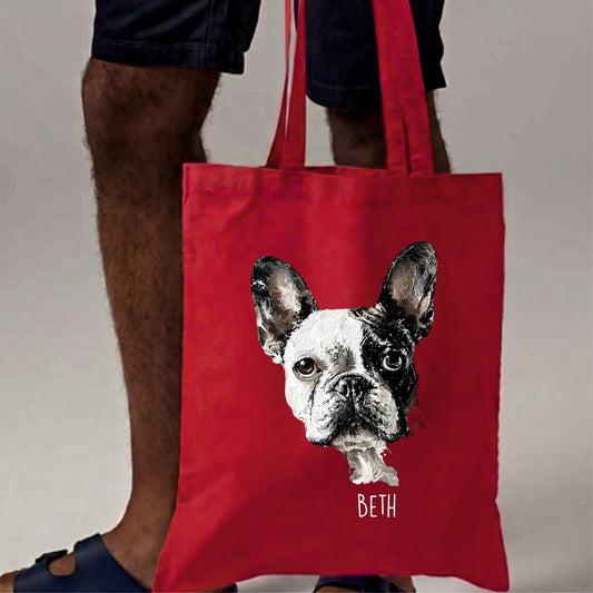 Personalised Frenchie Cotton Shopper - RL100
