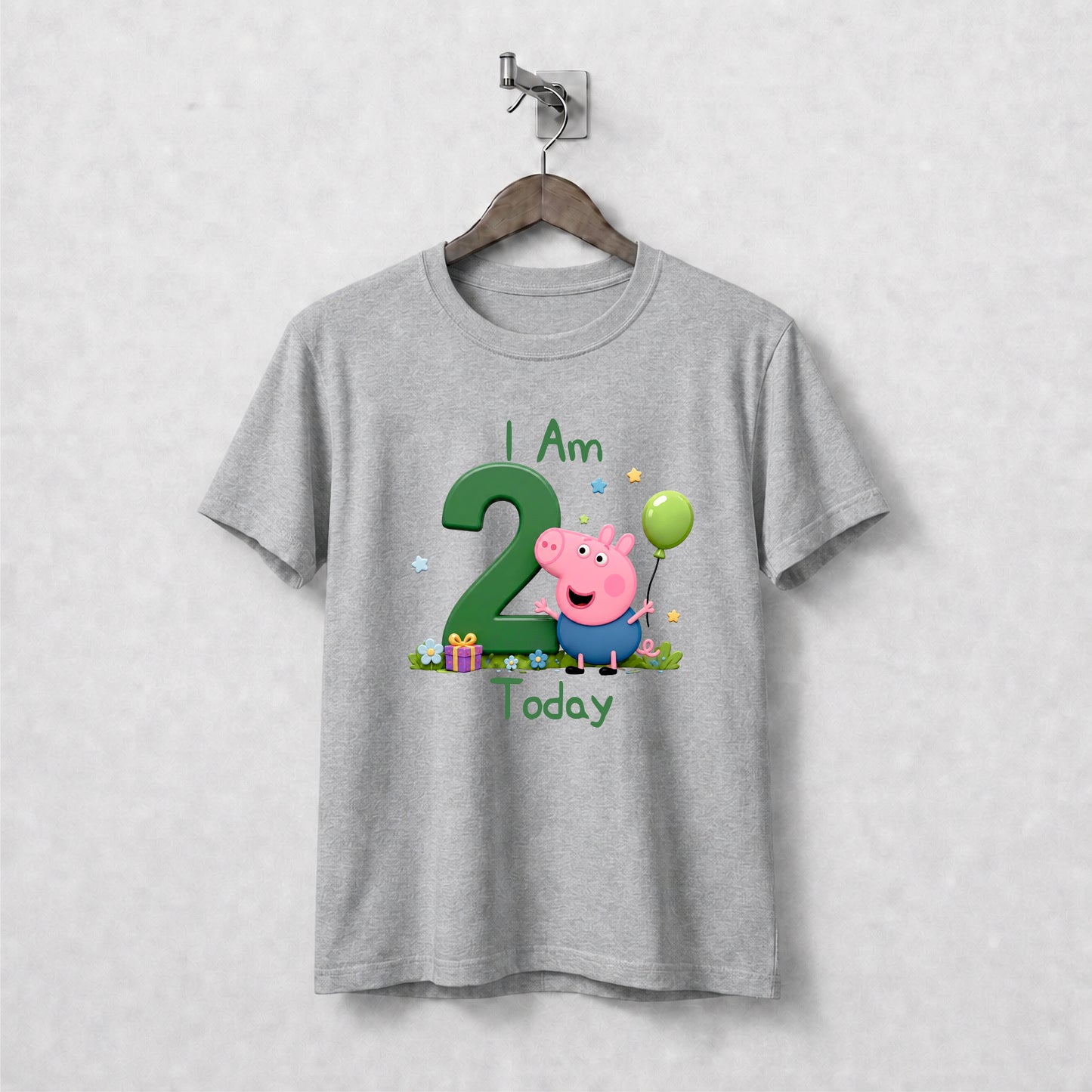 Personalised George Pig Birthday Tee Shirt.