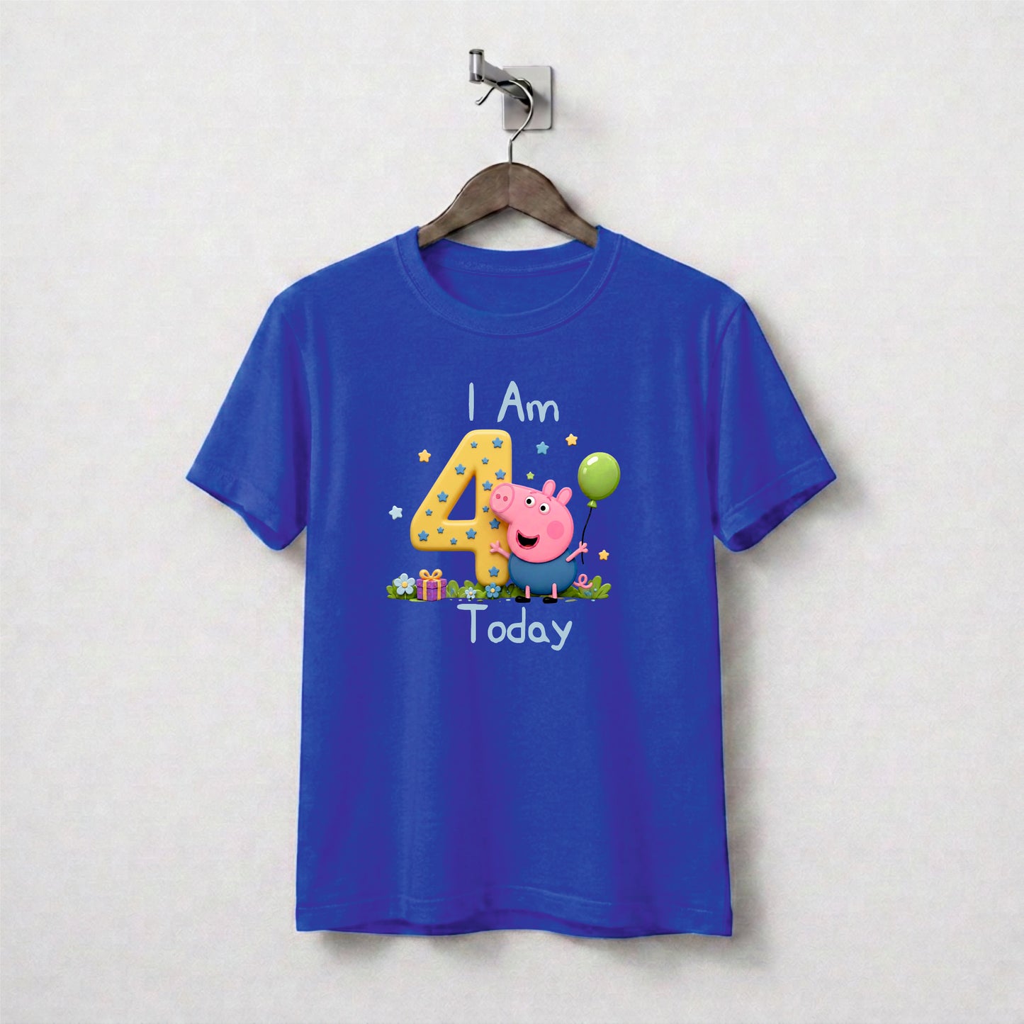 Personalised George Pig Birthday Tee Shirt.