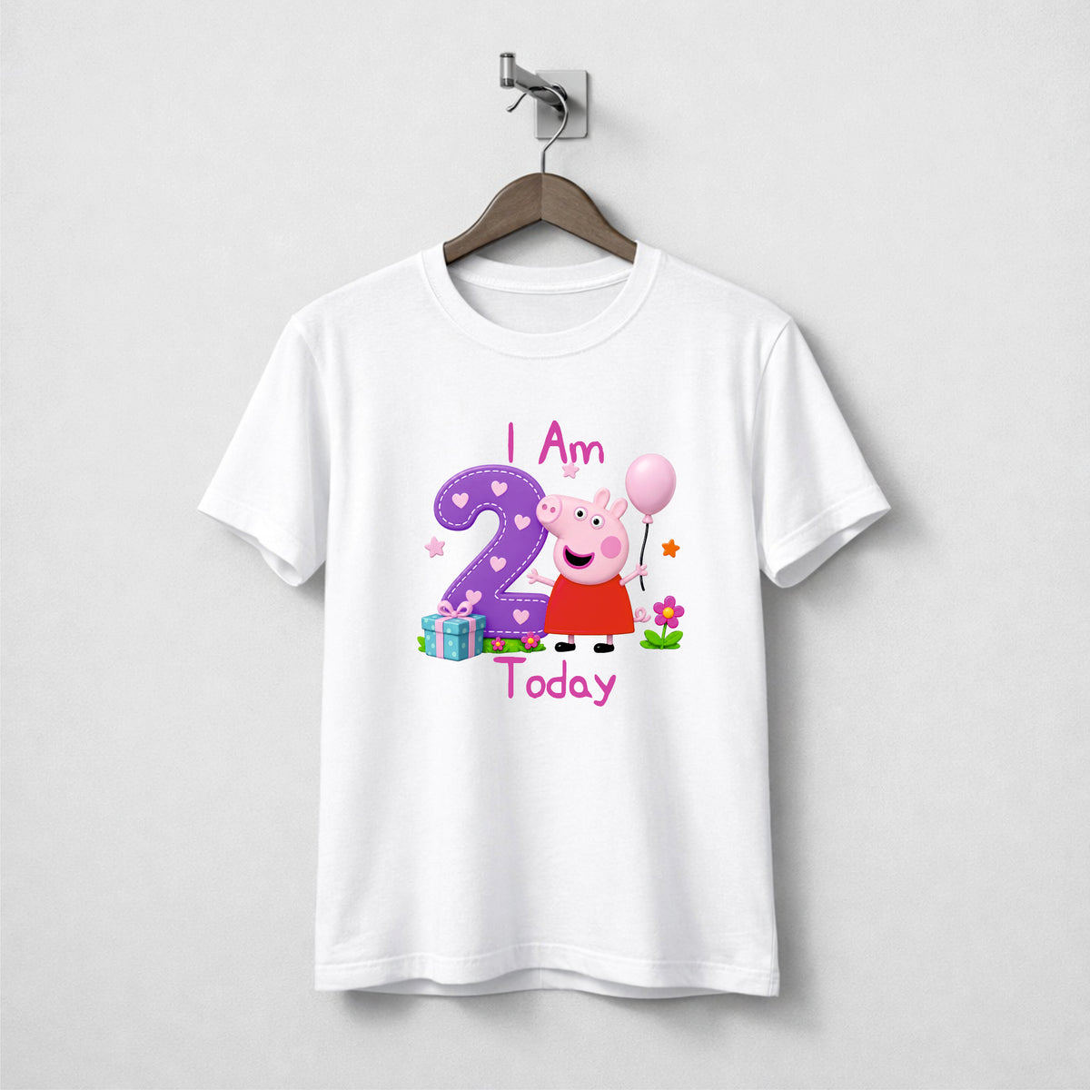 Personalised Peppa Pig Birthday Tee Shirt.