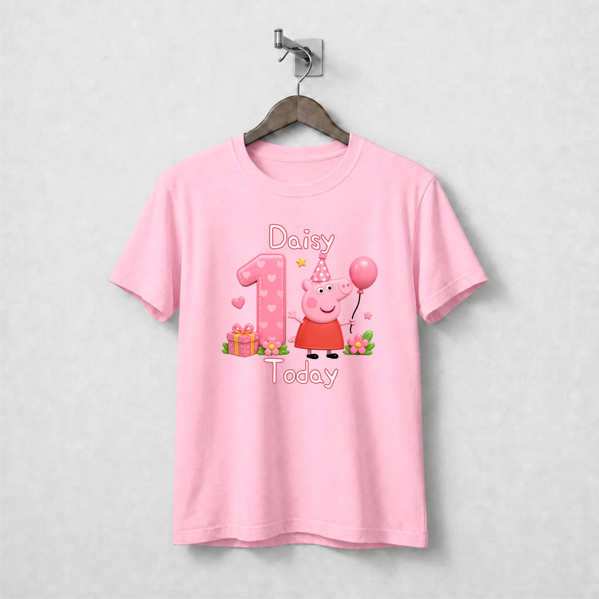 Personalised Peppa Pig Birthday Tee Shirt.