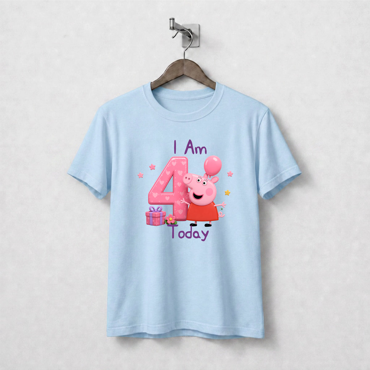 Personalised Peppa Pig Birthday Tee Shirt.
