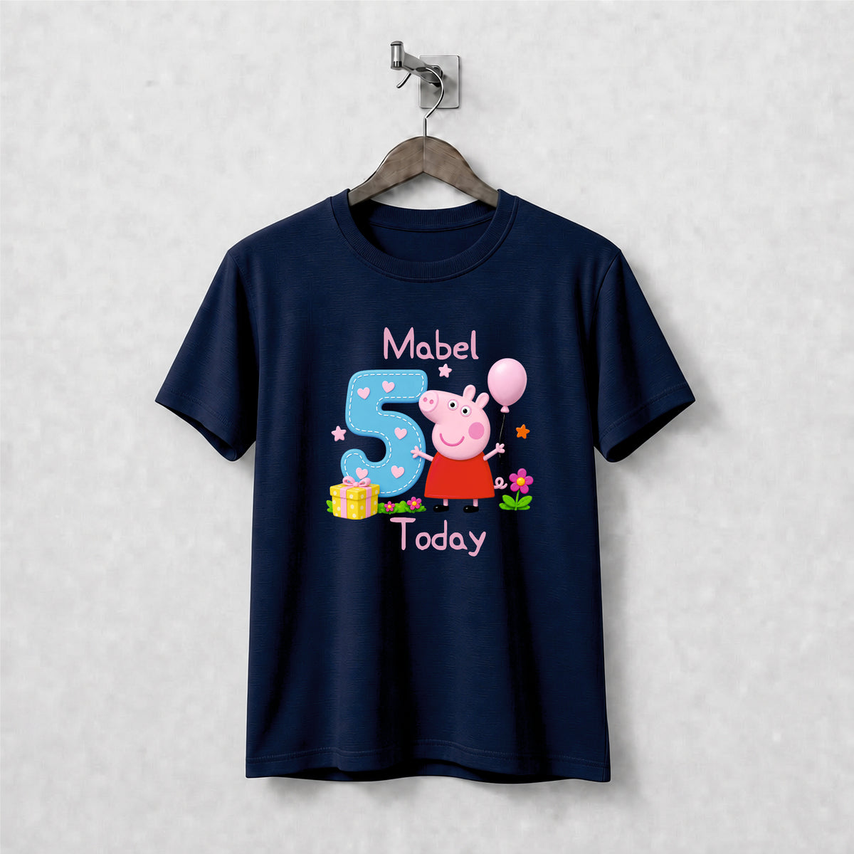 Personalised Peppa Pig Birthday Tee Shirt.